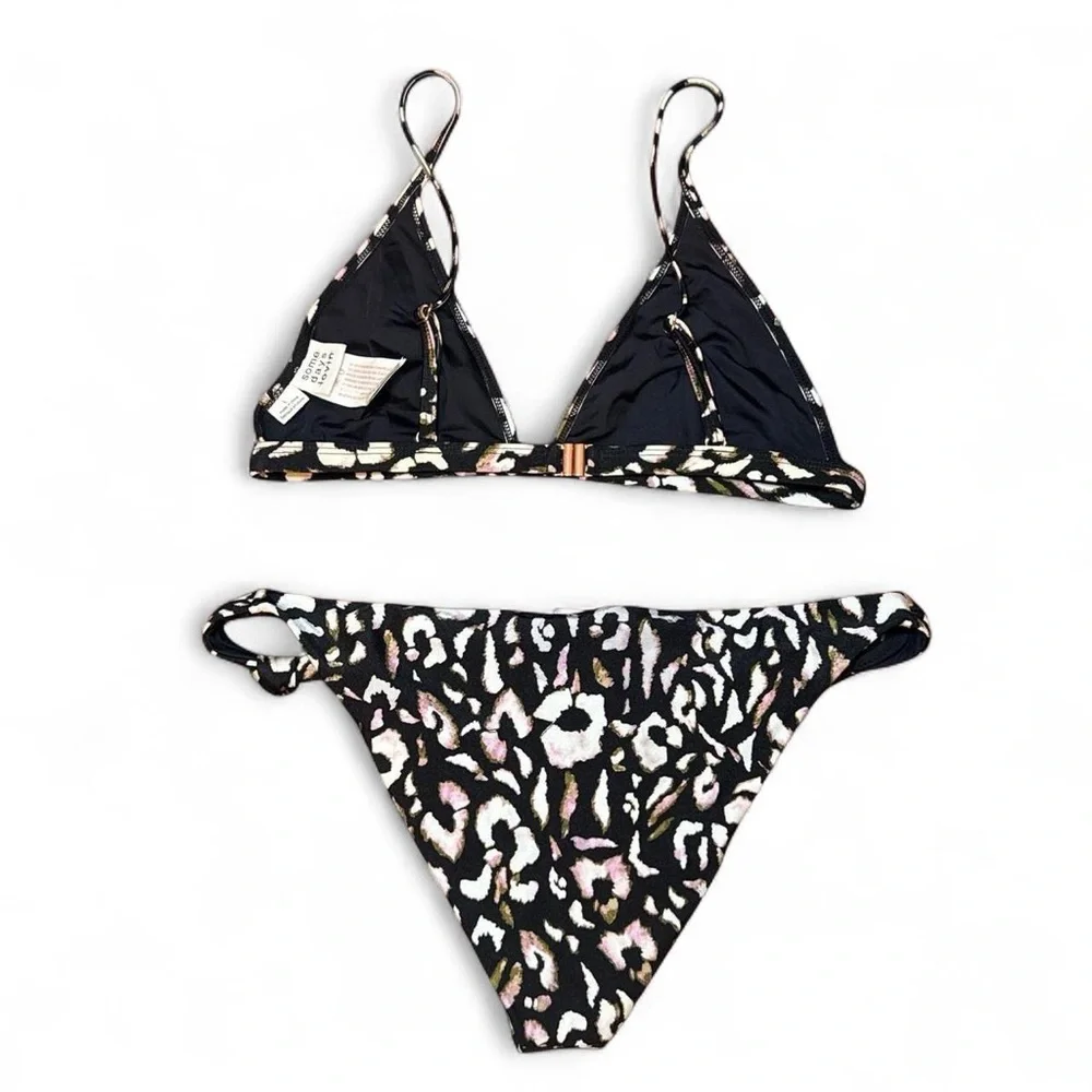 NEW Somedays Lovin Through The Wild 90s Y2K Leopard Print Bikini Set — LARGE